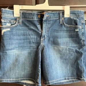 Joe's Jeans Distressed Blue Denim Shorts